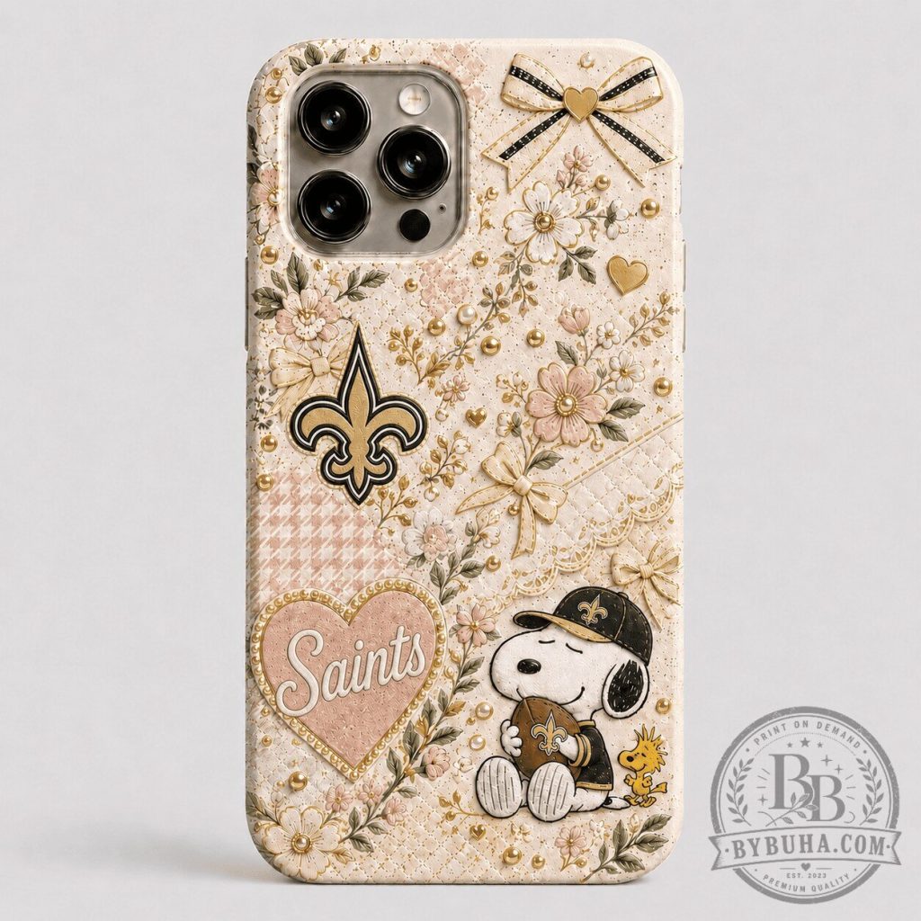 New Orleans Saints Football Team Snoopy Coquette Aesthetic Phone Case New Orleans Saints Football Team Snoopy Coquette Aesthetic Phone Case