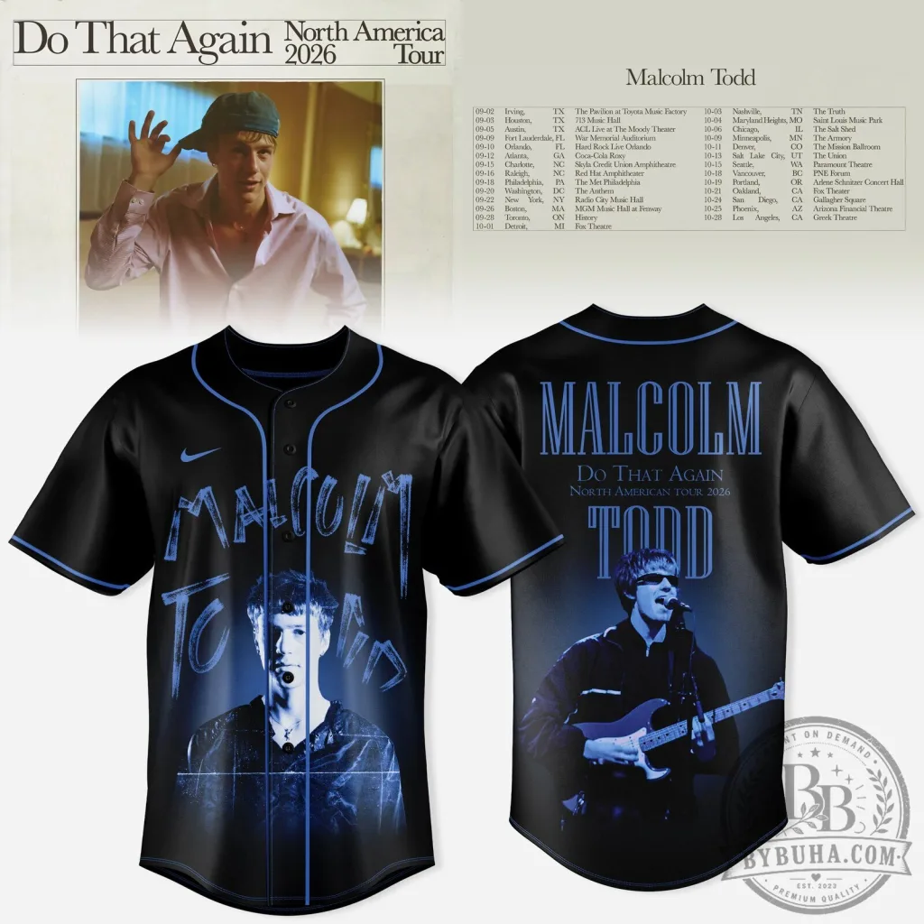 Do That Again Tour Baseball Jersey by Malcolm Todd - North America Edition Do That Again Tour Baseball Jersey by Malcolm Todd - North America Edition
