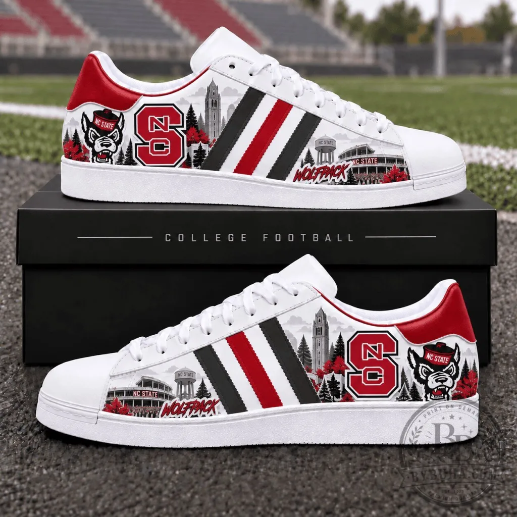 North Carolina State Wolfpack NCAA College Football Team Sneakers North Carolina State Wolfpack NCAA College Football Team Sneakers