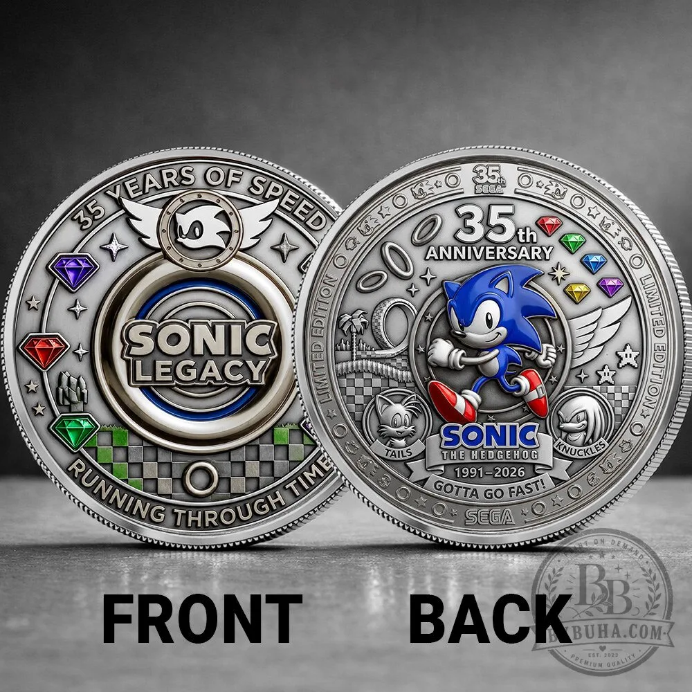Sonic The Hedgehog 35th Anniversary Commemorative Legacy Coin 4 Sonic The Hedgehog 35th Anniversary Commemorative Legacy Coin