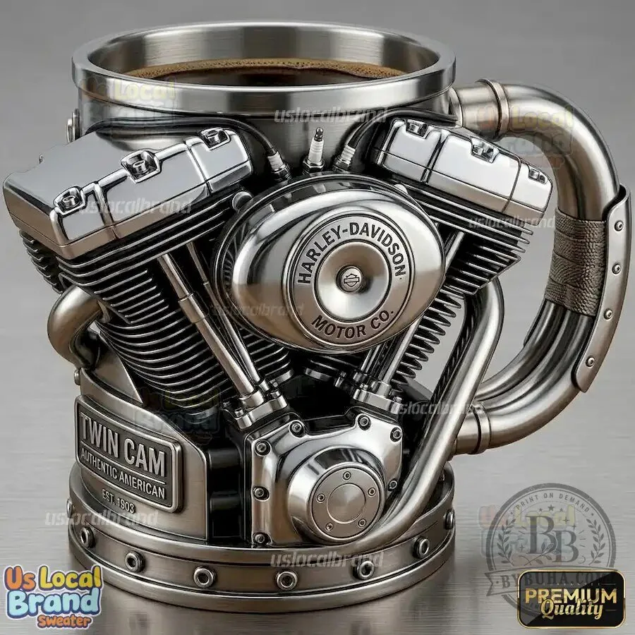 Harley-Davidson Twin Cam Engine Design Coffee Mug for Motorcycle Enthusiasts 4 Harley-Davidson Twin Cam Engine Design Coffee Mug for Motorcycle Enthusiasts