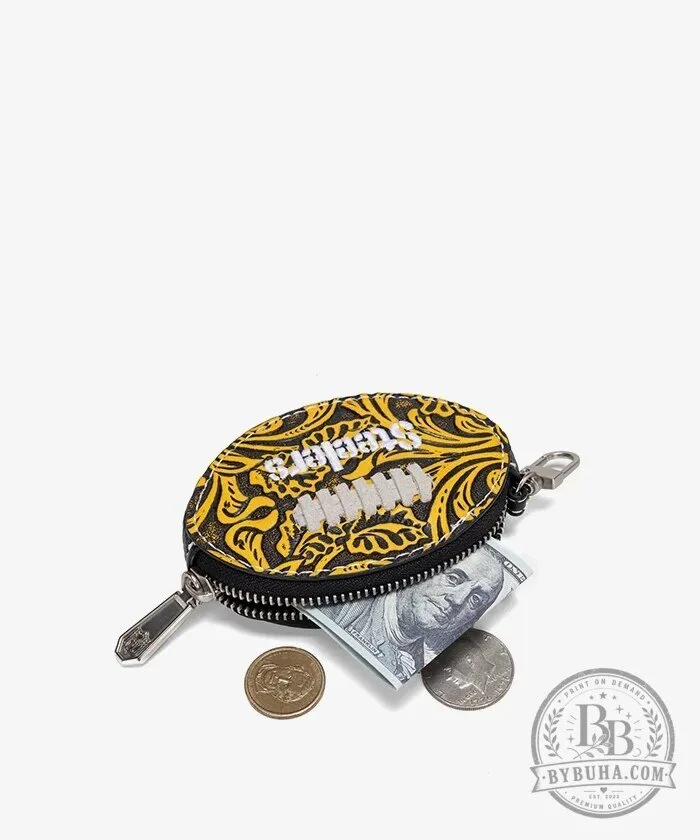 Pittsburgh Steelers Football Coin Purse Keychain 7 Pittsburgh Steelers Football Coin Purse Keychain