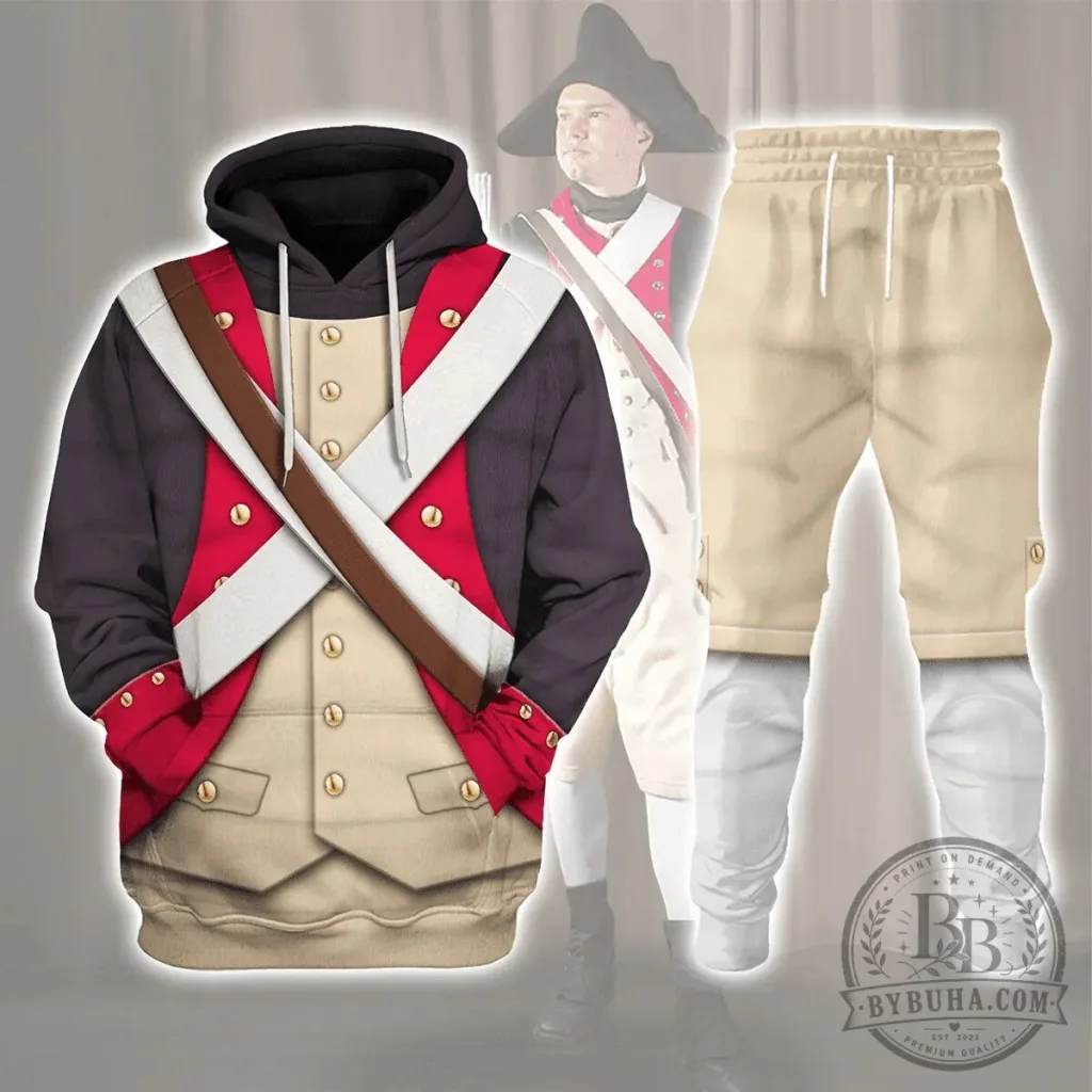 American Infantry 8th Continental Regiment 1783 Uniform All Over Print Hoodie American Infantry 8th Continental Regiment 1783 Uniform All Over Print Hoodie