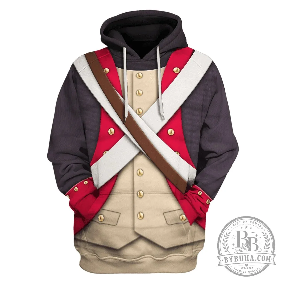 American Infantry 8th Continental Regiment 1783 Uniform All Over Print Hoodie 20 American Infantry 8th Continental Regiment 1783 Uniform All Over Print Hoodie
