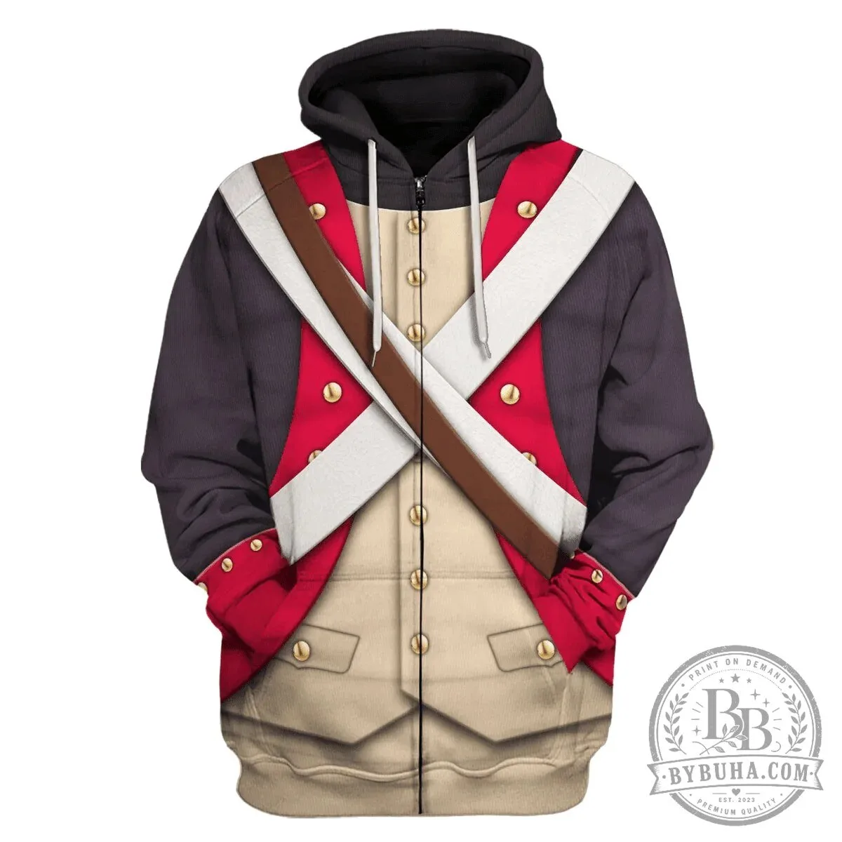 American Infantry 8th Continental Regiment 1783 Uniform All Over Print Hoodie 21 American Infantry 8th Continental Regiment 1783 Uniform All Over Print Hoodie