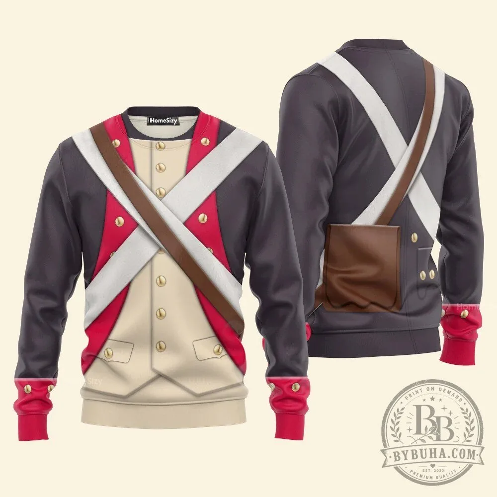 American Infantry 8th Continental Regiment 1783 Uniform All Over Print Hoodie 30 American Infantry 8th Continental Regiment 1783 Uniform All Over Print Hoodie