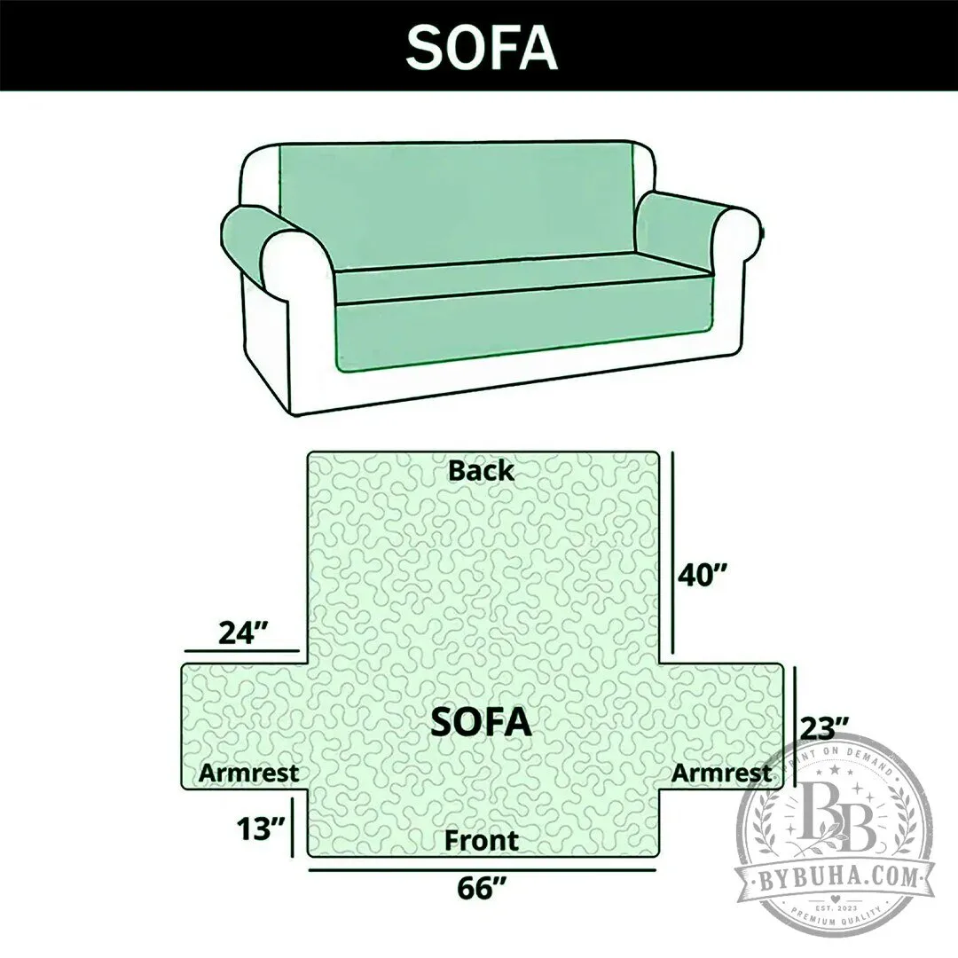 Bigfoot Waterfall Cave Quilted Sofa Cover, Cryptid Monster Furniture Protector 13 Bigfoot Waterfall Cave Quilted Sofa Cover, Cryptid Monster Furniture Protector