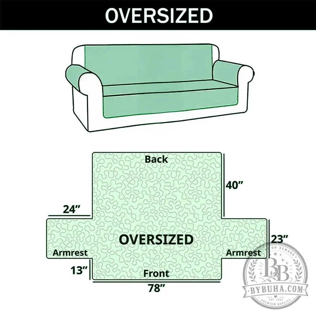 Bigfoot Waterfall Cave Quilted Sofa Cover, Cryptid Monster Furniture Protector 14 Bigfoot Waterfall Cave Quilted Sofa Cover, Cryptid Monster Furniture Protector